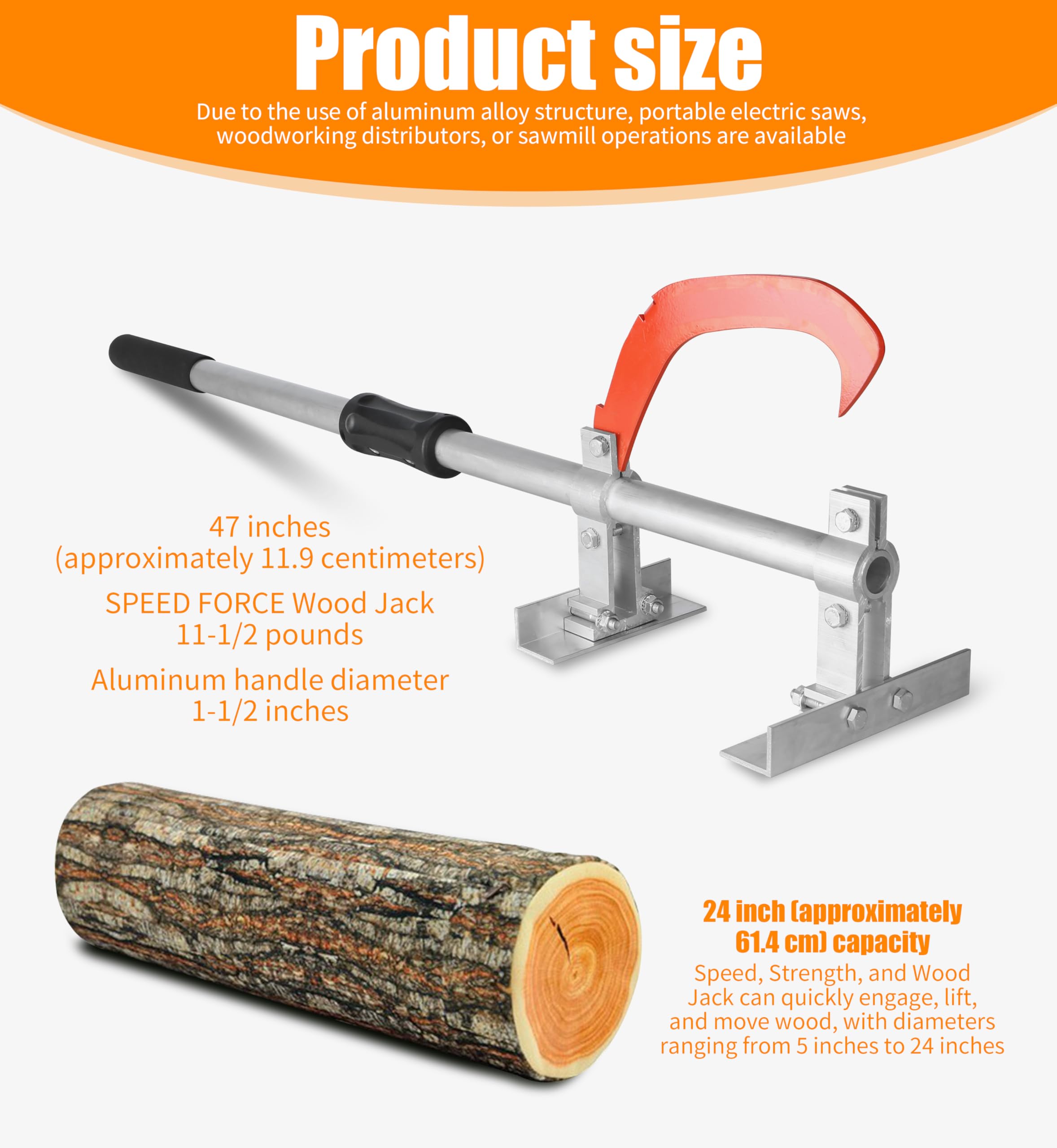 SPEED FORCE 47 Inch TimberJack Forestry/Logging/Log Jack